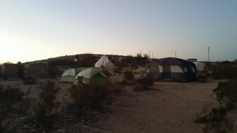 Terlingua Las Ruinas campsite - My tent was is the small green one in the front